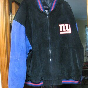 NY NEW YORK GIANTS VARSITY EMBROIDERED GAME DAY WINTER JACKET SIZE XXL GREAT CND